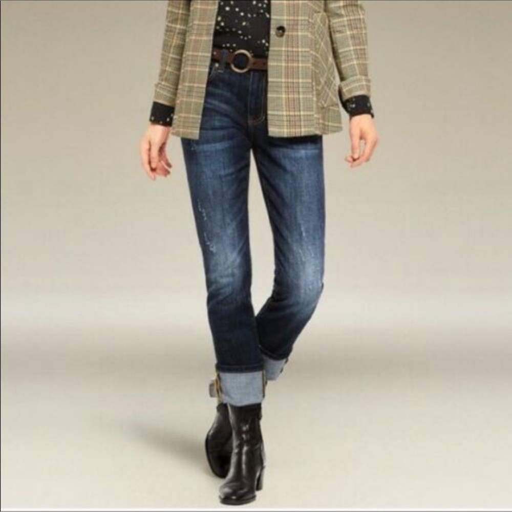 CAbi #3561 High Straight Jeans Size 8